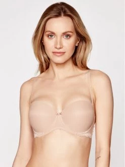 Triumph Γυναίκες Με Μπανέλα Σουτιέν Bardot Lovely Micro 10190323 Μπεζ