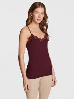 Triumph Γυναίκες Tops Τοπ Climate Control 10207511 Μπορντό Slim Fit