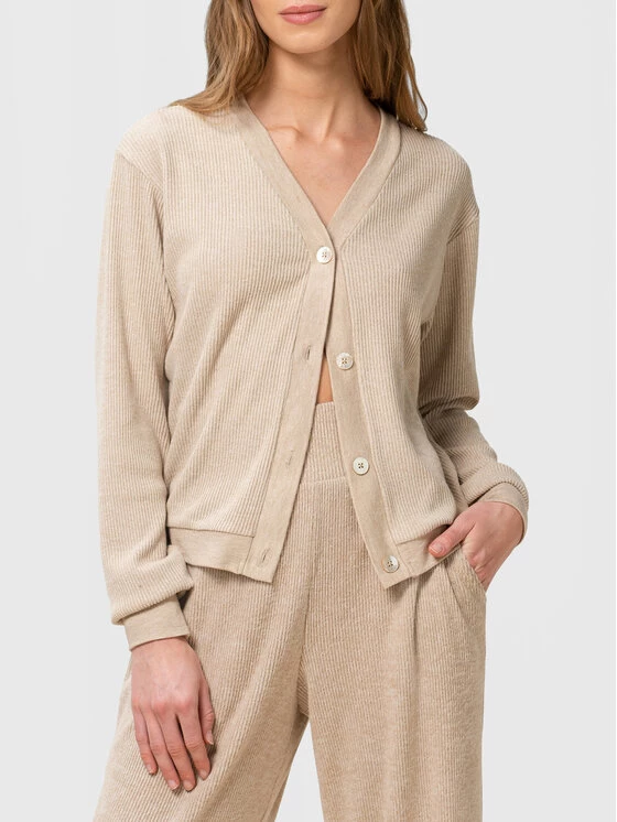 Triumph Γυναίκες Ζακέτες Ζακέτα Thermal 10213450 Μπεζ Relaxed Fit 3 Triumph Γυναίκες Ζακέτες Ζακέτα Thermal 10213450 Μπεζ Relaxed Fit