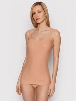 Triumph Γυναίκες Tops Τοπ Smart Micro 10211587 Μπεζ Slim Fit