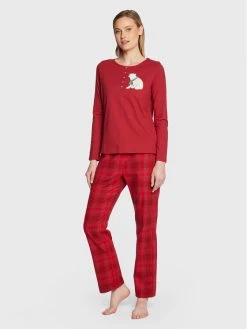 Triumph Γυναίκες Πιτζάμες Σετ Πιτζάμα 10209559 Κόκκινο Regular Fit