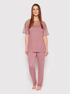 Triumph Γυναίκες Πιτζάμες Σετ Πιτζάμα Amourette 10211148 Ροζ Regular Fit