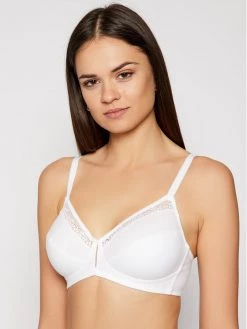 Triumph Γυναίκες Χωρίς Μπανέλα Σουτιέν Bralette Cotton Beauty 10094814 Λευκό