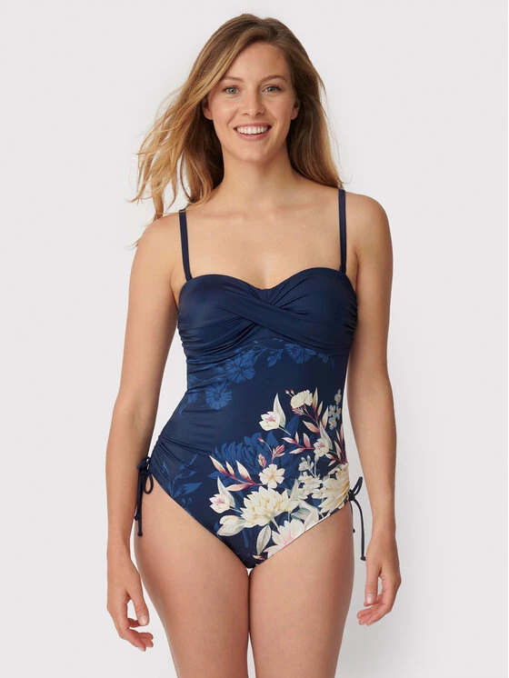 Triumph Γυναίκες Ολόσωμα Μαγιό Μαγιό Botanical Leaf 10207931 Σκούρο μπλε 3 Triumph Γυναίκες Ολόσωμα Μαγιό Μαγιό Botanical Leaf 10207931 Σκούρο μπλε