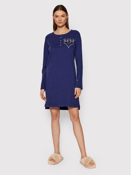 Triumph Γυναίκες Νυχτικά & Μεσοφόρια Νυχτικό Ndk Character Buttons X 10209586 Σκούρο μπλε Regular Fit 4 Triumph Γυναίκες Νυχτικά & Μεσοφόρια Νυχτικό Ndk Character Buttons X 10209586 Σκούρο μπλε Regular Fit - Image 2